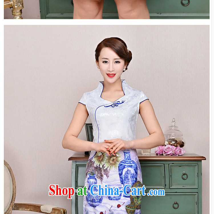 Refreshing new Ethnic Wind and elegant low the forklift truck serving toast improved cheongsam dress summer T-shirt dresses female white porcelain was XXL pictures, price, brand platters! Elections are good character, the national distribution, so why buy now enjoy more preferential! Health
