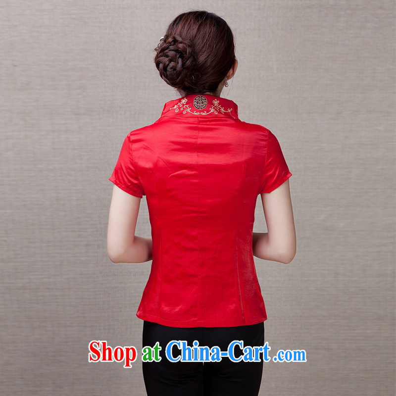 Adam 15 elderly Ms. summer short-loaded field marriage short-sleeved Chinese China wind female national costumes Y 013 red/6 hi 2 XL Adam, the elderly, and shopping on the Internet