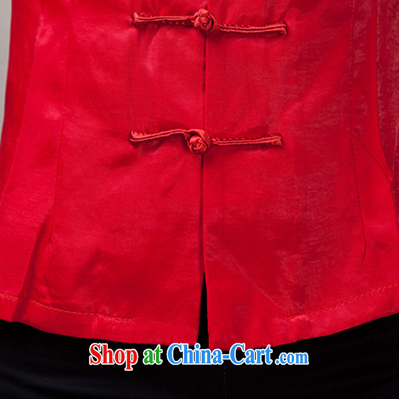 Adam 15 elderly Ms. summer short-loaded field marriage short-sleeved Chinese China wind female national costumes Y 013 red/6 hi 2 XL Adam, the elderly, and shopping on the Internet