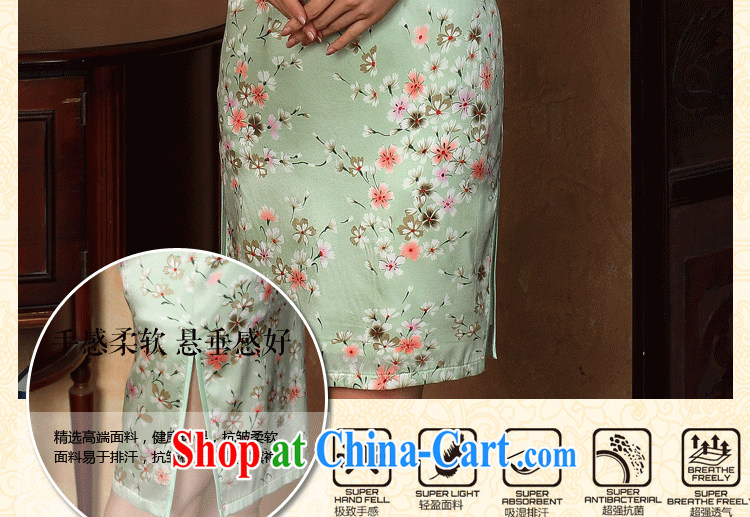 spend the summer wear cheongsam dress new Chinese improved light up collar silk Phillips sauna short Silk Cheongsam dress figure-color 2 XL pictures, price, brand platters! Elections are good character, the national distribution, so why buy now enjoy more preferential! Health