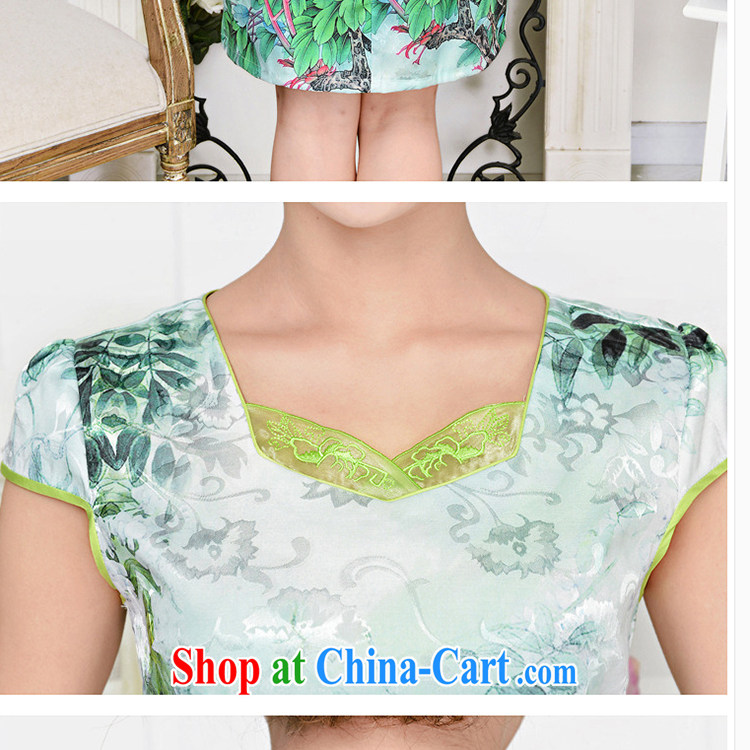 Refreshing new Ethnic Wind elegant low the forklift truck serving toast improved cheongsam dress summer T-shirt dresses girls pink Peony XL pictures, price, brand platters! Elections are good character, the national distribution, so why buy now enjoy more preferential! Health