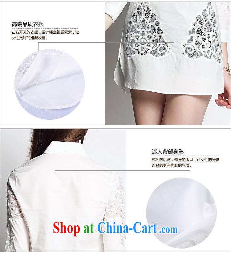 Black butterfly 2015 spring and summer new European site female lace Openwork cotton classic long, Ms. white shirt collar T shirts white XL pictures, price, brand platters! Elections are good character, the national distribution, so why buy now enjoy more preferential! Health