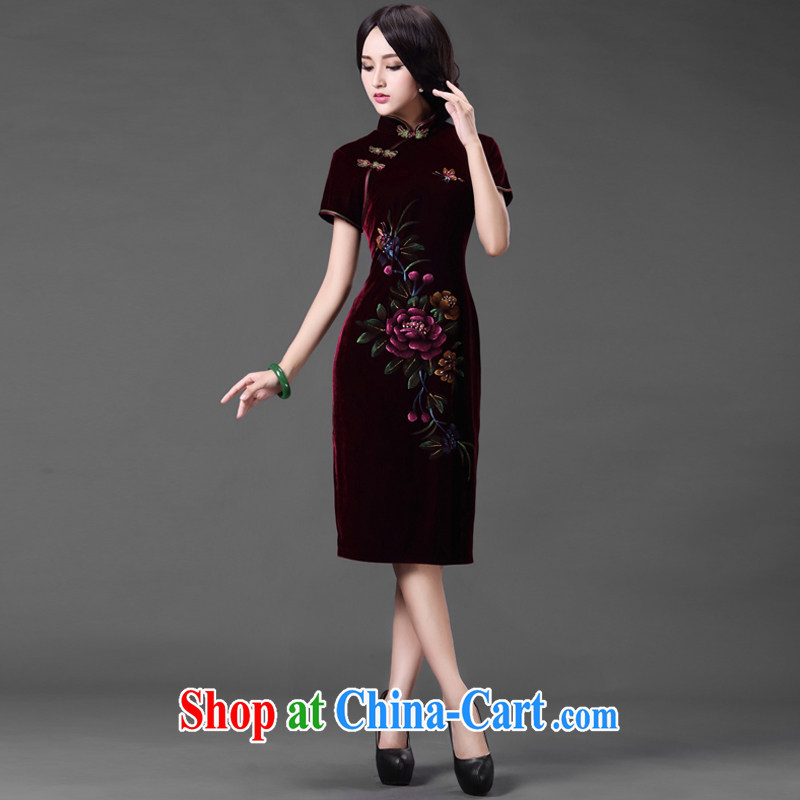 Joe is still name-yuan plush robes hand-painted improved Chinese banquet mother Tang replace SHSR 1235 maroon XXXXL, CHOSHAN LADIES, shopping on the Internet
