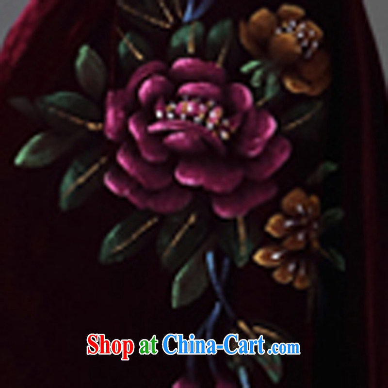 Joe is still name-yuan plush robes hand-painted improved Chinese banquet mother Tang replace SHSR 1235 maroon XXXXL, CHOSHAN LADIES, shopping on the Internet