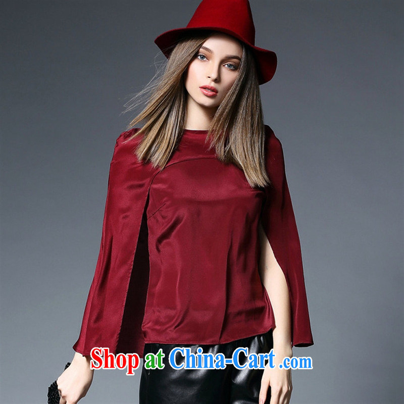 Qin Qing store 996 two-piece 2015 new spring Female European sites in Europe and T-shirts beauty T shirt shawl maroon L, GENYARD, shopping on the Internet