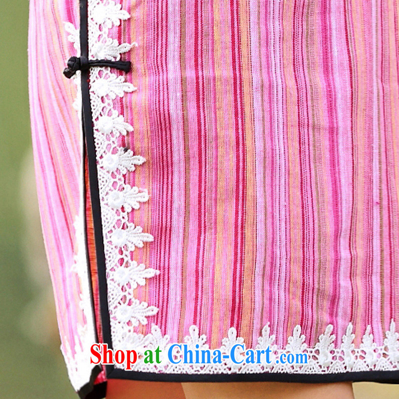 Joe is a cotton-yuan The cheongsam Chinese 7 cuff stripes Chinese MQP 820 red L, CHOSHAN LADIES, shopping on the Internet