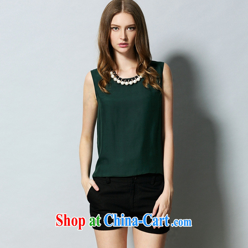 Qin Qing SHOP NEW summer Solid Color Western big double T-shirt entity 9008 orange XL