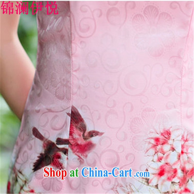 Kam-world the Hyatt girl with Peony stamp duty 100 a small fresh beauty graphics thin round-collar small dress skirt short skirt improved cheongsam lady China wind retro toast service bridal replacing toner 100 M close, the World, and, shopping on the Int