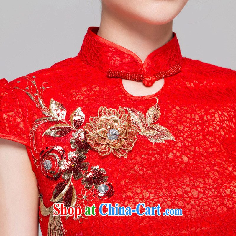 Recall that the red makeup short dresses, red bride toast wedding clothes and stylish improved retro summer dresses dresses beauty Q 13,660 red XXL, recalling that the red makeup, shopping on the Internet