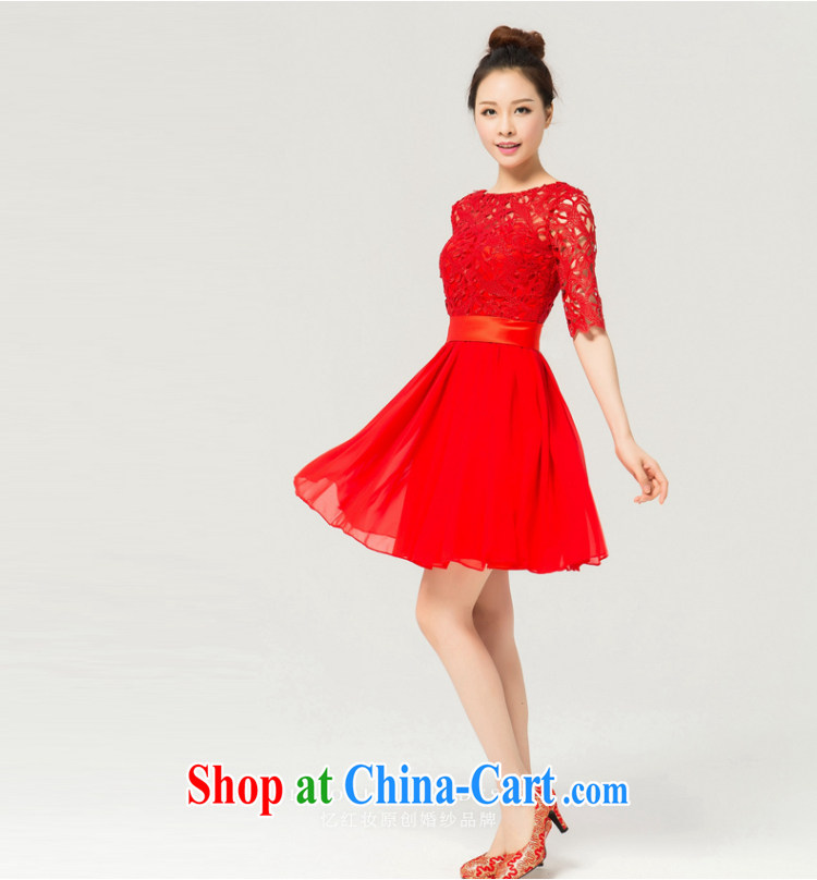 Recall that the red makeup New Red marriage bridal dresses stylish graphics thin short toast, a field shoulder lace beauty short dress Q 14,738 red XL pictures, price, brand platters! Elections are good character, the national distribution, so why buy now enjoy more preferential! Health