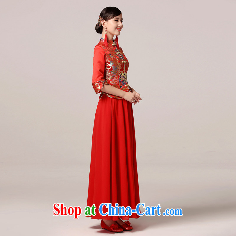 Recall that Namibia Red Cross spring and summer marriages red long, two-piece antique dresses dress-su Wo service toast Q serving 15,018 red XL, recalling that the red makeup, shopping on the Internet