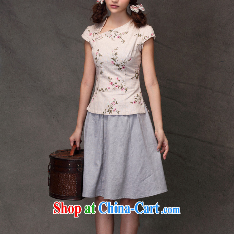 kam world the Hyatt 2015 summer new women with small floral ethnic wind-buckle cotton the arts, antique ethnic wind cheongsam shirt cultivating short-sleeved T shirts small shirts forgetting D. Crescent collar M pictures, price, brand platters! Elections are good character, the national distribution, so why buy now enjoy more preferential! Health