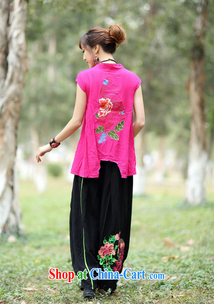 2015 spring and summer new Ethnic Wind Embroidery is not rules, with casual short-sleeved T-shirt by red XL pictures, price, brand platters! Elections are good character, the national distribution, so why buy now enjoy more preferential! Health
