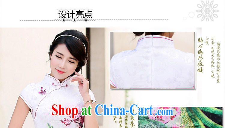 Jin Bai Lai girls summer 2015 Korean Ladies short-sleeve stamp package and improved cheongsam dress high-end style retro Beauty Fashion dresses 4 XL pictures, price, brand platters! Elections are good character, the national distribution, so why buy now enjoy more preferential! Health