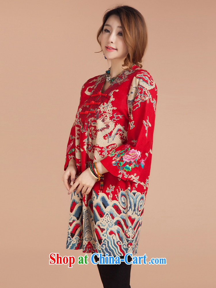 Brown jeep (BROWNGE) New National wind embroidered dresses China wind Chinese improved the buckle embroidered skirt and skirt Two wearing blue are code pictures, price, brand platters! Elections are good character, the national distribution, so why buy now enjoy more preferential! Health