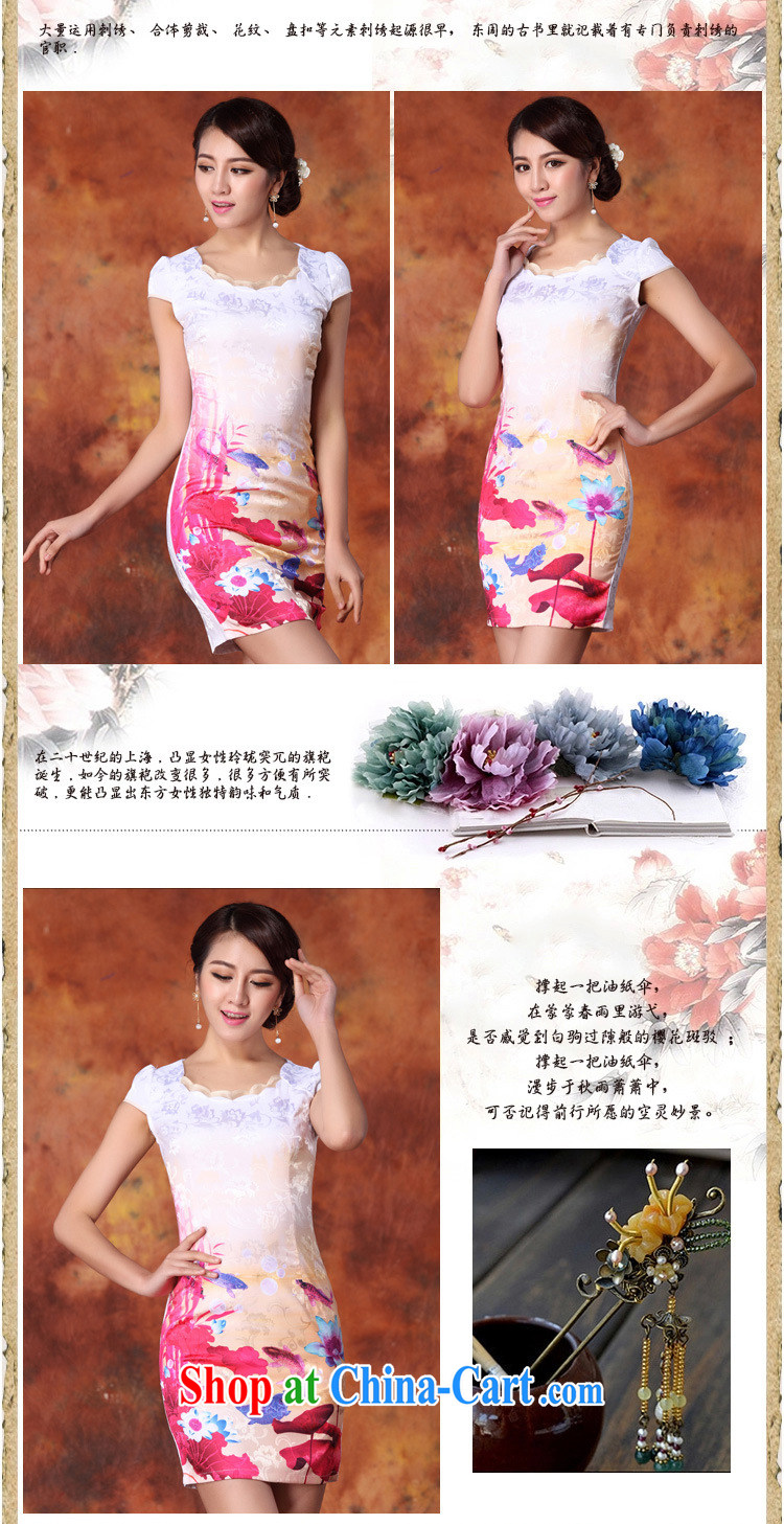 To call for summer 2015 new Chinese embroidered retro beauty graphics thin-waist short-sleeved package and cheongsam dress blue XXL pictures, price, brand platters! Elections are good character, the national distribution, so why buy now enjoy more preferential! Health