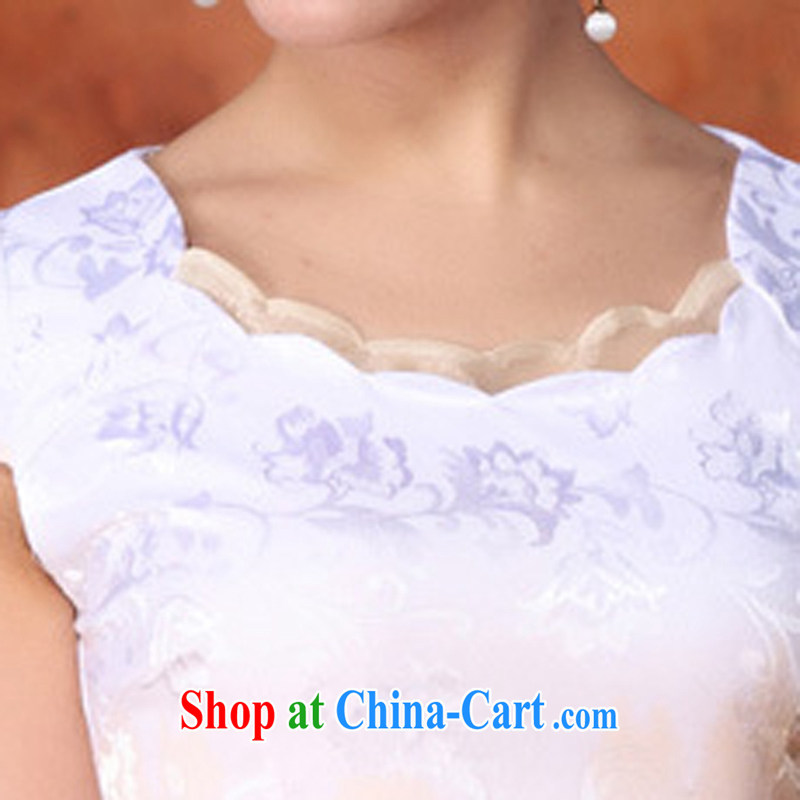 Appeals to appeal to summer 2015 new Chinese embroidered retro beauty graphics thin-waist short-sleeved package and cheongsam dress blue XXL, appeal to appeal, and shopping on the Internet
