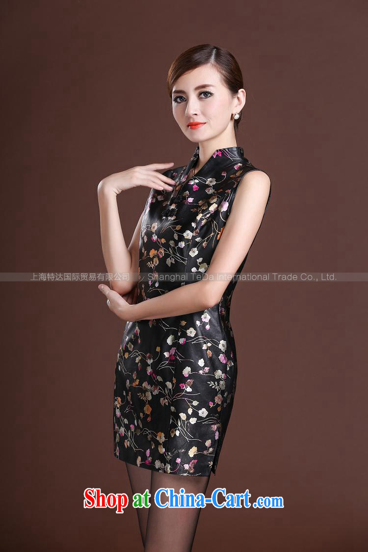 100 birds, spring 2015 the new imported fur elegant style dinner dress sleeveless toast serving Haining leather retro improved cheongsam dresses everyday floral XXXL pictures, price, brand platters! Elections are good character, the national distribution, so why buy now enjoy more preferential! Health