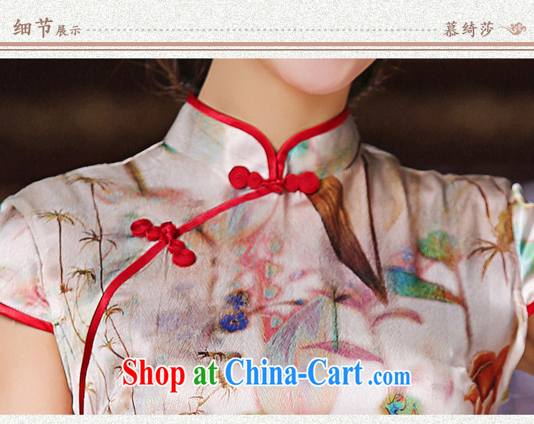 The cross-sectoral Windsor, grand new, heavy Silk Cheongsam high summer Ethnic Wind dos santos improved Silk Cheongsam dress SZ S 2225 3XL pictures, price, brand platters! Elections are good character, the national distribution, so why buy now enjoy more preferential! Health