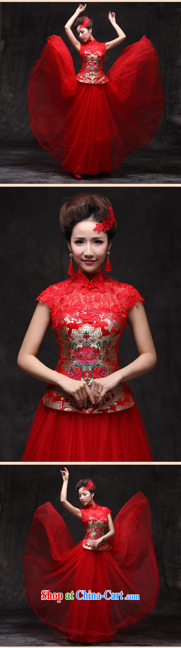 Show Groups family groups show their Chinese Dress improved bridal toast clothing cheongsam dress beauty retro wedding dresses red cheongsam red S, pictures, price, brand platters! Elections are good character, the national distribution, so why buy now enjoy more preferential! Health
