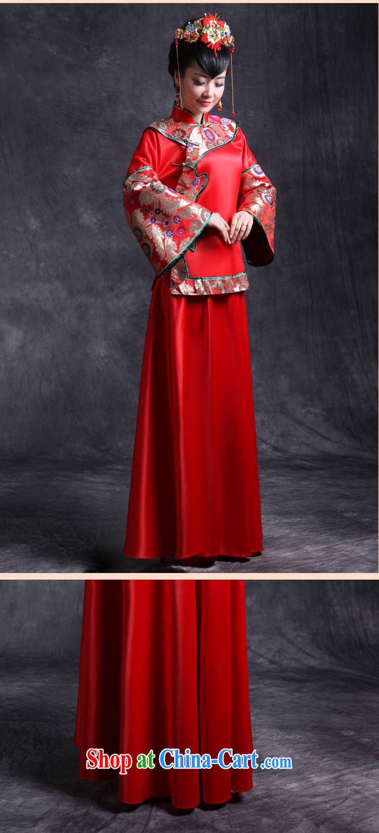 Su-wo family-su Wo service new Sau Wo service bridal gown Chinese marriage red toast clothing and retro dresses kimono Dragon also married Yi red XS, pictures, price, brand platters! Elections are good character, the national distribution, so why buy now enjoy more preferential! Health