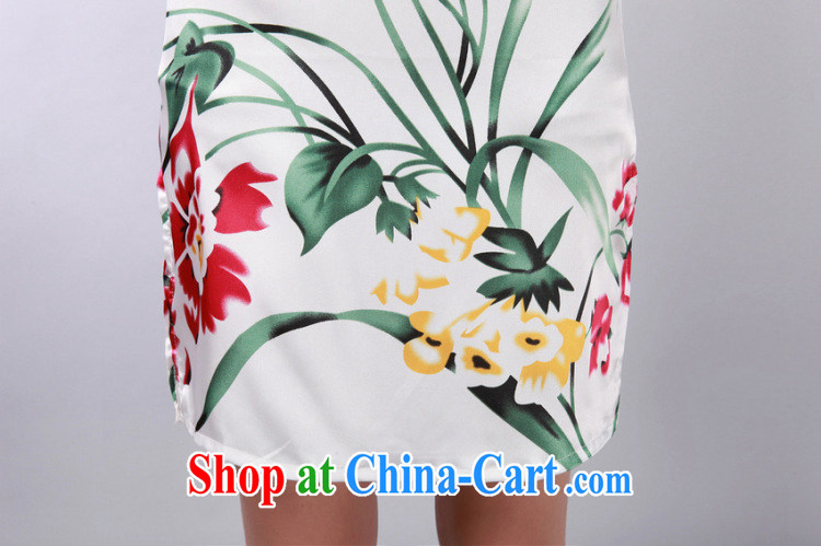 spend the summer new cheongsam Chinese improved Chinese qipao, for damask stamp retro mini short cheongsam - B pink 2 XL pictures, price, brand platters! Elections are good character, the national distribution, so why buy now enjoy more preferential! Health