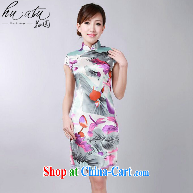 spend the summer outfit with new female Chinese Chinese qipao improved, stamp duty for mini-short dresses such as the color 2 XL, spend figure, and shopping on the Internet