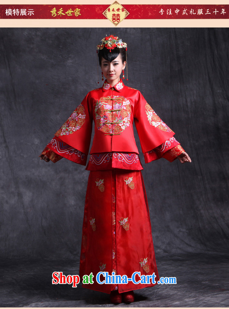 Sau Wo family show reel service bridal gown red Chinese Antique toast clothing spring married Yi married her dresses kimono Dragon use the red XL, pictures, price, brand platters! Elections are good character, the national distribution, so why buy now enjoy more preferential! Health