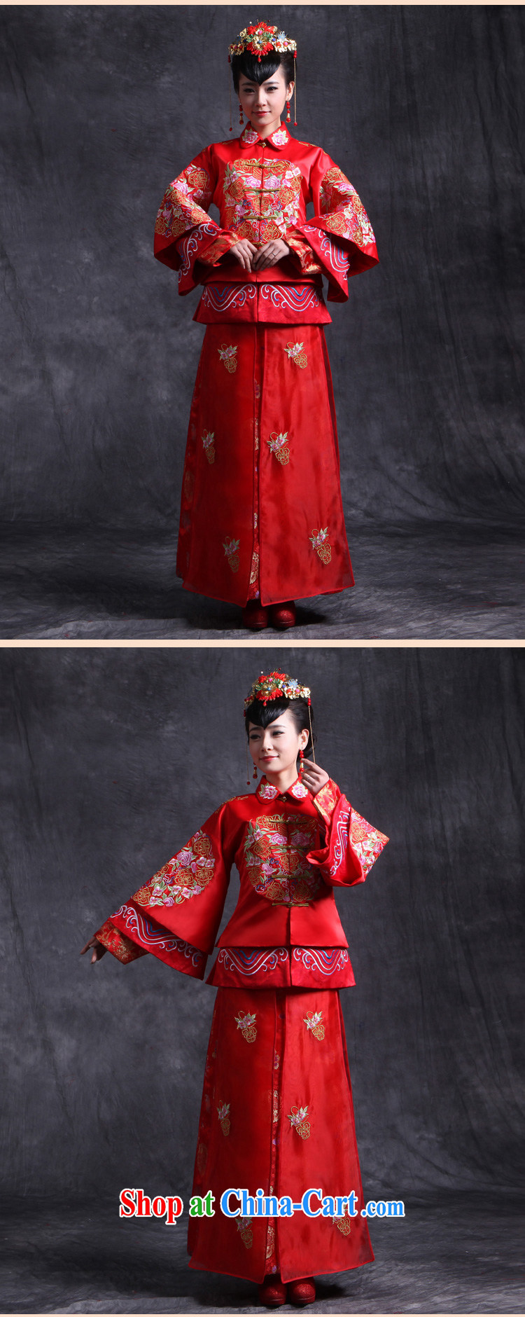 Sau Wo family show reel service bridal gown red Chinese Antique toast clothing spring married Yi married her dresses kimono Dragon use the red XL, pictures, price, brand platters! Elections are good character, the national distribution, so why buy now enjoy more preferential! Health