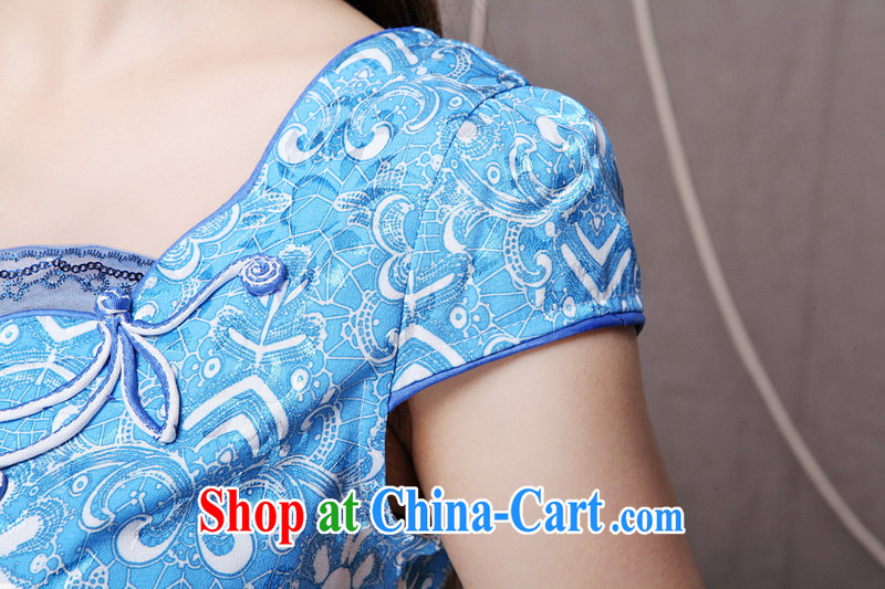 Take dish, Ethnic Wind and stylish Chinese qipao dress daily retro beauty graphics build cheongsam VA R 033 9913 blue XL pictures, price, brand platters! Elections are good character, the national distribution, so why buy now enjoy more preferential! Health