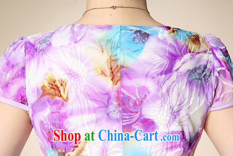 Dream Bai Colorful spring 2015 new, large, cultivating graphics thin short-sleeved stamp pack and cheongsam dress QP 606 #dream purple XXXL pictures, price, brand platters! Elections are good character, the national distribution, so why buy now enjoy more preferential! Health