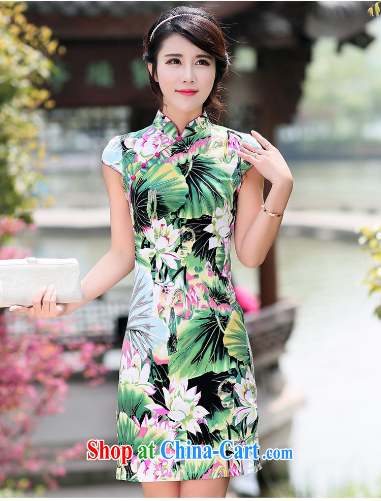Jin Bai Lai cheongsam dress improved summer 2015 Tang replace short-sleeved large, female retro cheongsam dress 4 XL pictures, price, brand platters! Elections are good character, the national distribution, so why buy now enjoy more preferential! Health