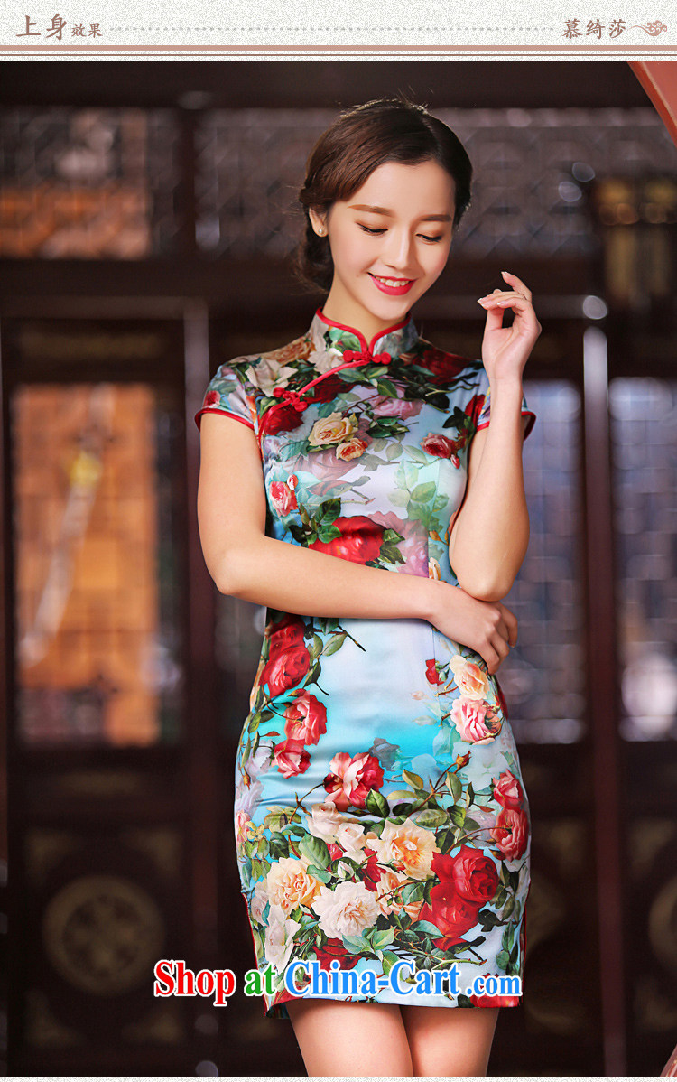 The Yee-sa-jae Yeon heavy Silk Cheongsam summer, new China wind female daily improved cheongsam dress fashion cheongsam dress SZS 2218 3XL pictures, price, brand platters! Elections are good character, the national distribution, so why buy now enjoy more preferential! Health