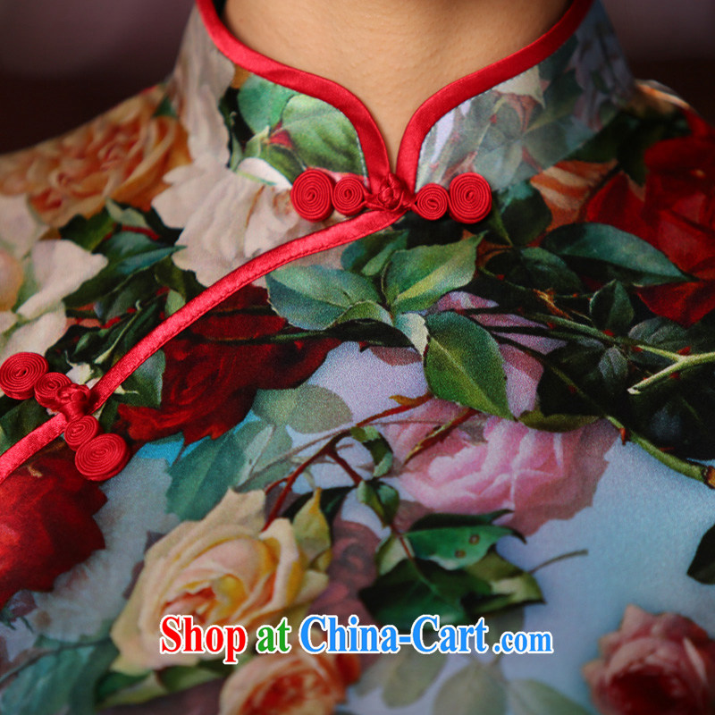 The Yee-sa-jae Yeon heavy Silk Cheongsam dress summer, New China, female daily improved cheongsam dress fashion cheongsam dress SZS 2218 3XL, Yee-Windsor, shopping on the Internet