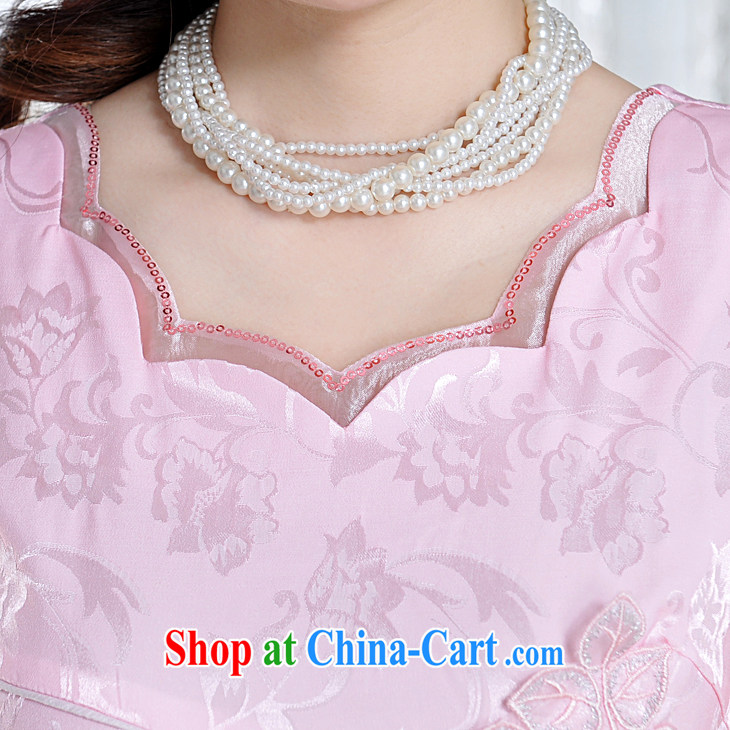 Connie, population 2015 summer new, improved cheongsam stylish embroidered clothes video waist dresses summer dresses pink M small a picture, price, brand platters! Elections are good character, the national distribution, so why buy now enjoy more preferential! Health