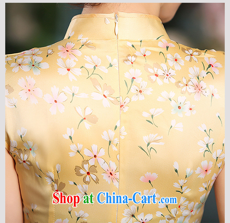 Love spell Fort summer 2015 new improved stylish dresses daily silk sauna silk upscale retro summer skirt outfit yellow S (78 / 64/84, pictures, price, brand platters! Elections are good character, the national distribution, so why buy now enjoy more preferential! Health