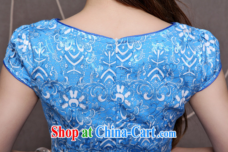 Badminton World Ethnic Wind and stylish Chinese qipao dress daily retro beauty graphics build cheongsam VA R 033 9913 blue M pictures, price, brand platters! Elections are good character, the national distribution, so why buy now enjoy more preferential! Health