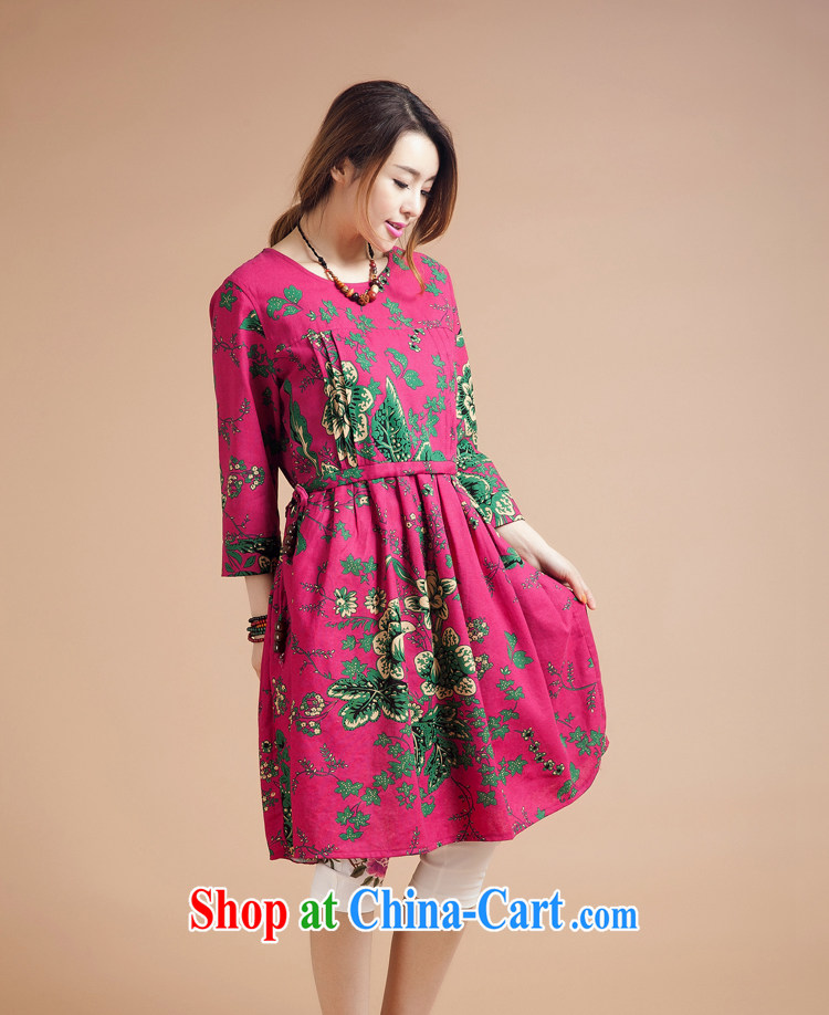 Brown jeep (BROWNGEPU) New Style retro arts and cultural ethnic Chinese wind round-collar dresses girls skirts red and coffee color code pictures, price, brand platters! Elections are good character, the national distribution, so why buy now enjoy more preferential! Health