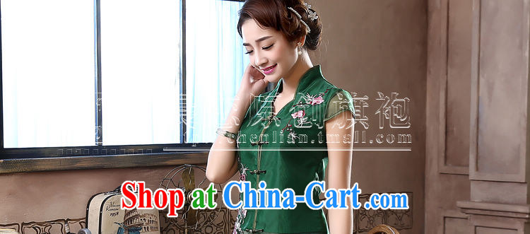 Morning dresses, new summer retro short improved stylish Chinese qipao shirt short-sleeved European root yarn embroidered light blue XL pictures, price, brand platters! Elections are good character, the national distribution, so why buy now enjoy more preferential! Health