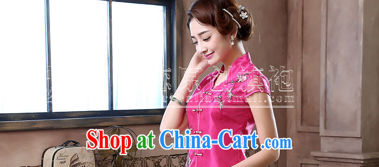 Morning dresses, new summer retro short improved stylish Chinese qipao shirt short-sleeved European root yarn embroidered light blue XL pictures, price, brand platters! Elections are good character, the national distribution, so why buy now enjoy more preferential! Health