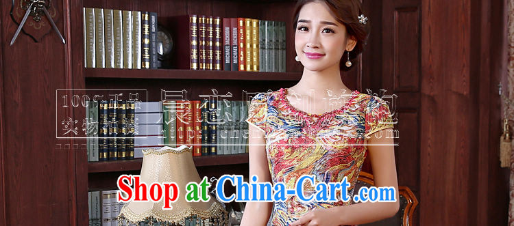 Morning, summer 2015 with new, improved Stylish retro short cheongsam dress beaded lace daily dresses orange M pictures, price, brand platters! Elections are good character, the national distribution, so why buy now enjoy more preferential! Health