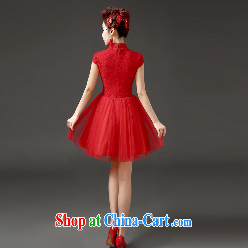 (Quakers) estimated 2015 new bride toast serving short spring and summer beauty, Retro improved marriage wedding dresses Chinese red cheongsam Quality Assurance and Evaluation (Quakers) (LANYI), online shopping