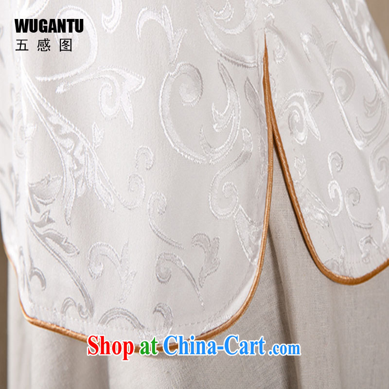 5 AND THE 2015 spring and summer New-snap embroidery female T-shirt China wind women antique Chinese WGTZ 1213 green XXL, sense 5 (WUGANTU), shopping on the Internet