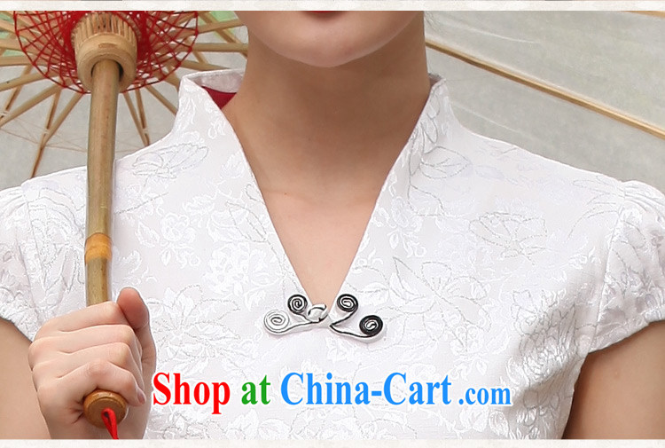 Korean honey Julia (HanMiYa) 2015 summer Stylish retro improved cheongsam short bubble sleeves package and dresses DR 11,203 white XXL pictures, price, brand platters! Elections are good character, the national distribution, so why buy now enjoy more preferential! Health