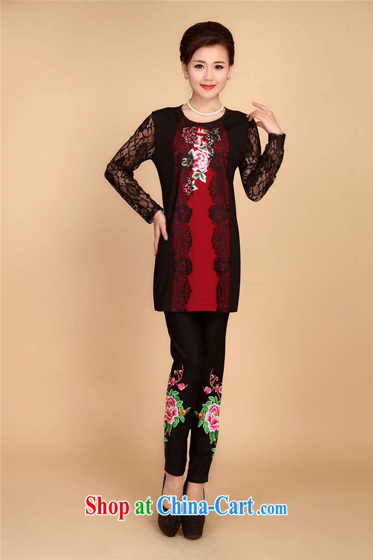 Become familiar with the Chinese National wind women improved cheongsam T-shirt China wind, lace long-sleeved Chinese package summer New Beauty shawl solid T-shirt MOM Kit red 4 XL pictures, price, brand platters! Elections are good character, the national distribution, so why buy now enjoy more preferential! Health
