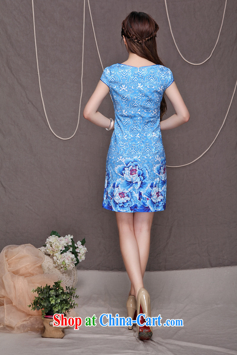 The flies love 2015 National wind stylish Chinese qipao dress daily retro beauty graphics build cheongsam VA R 033 9913 blue XL pictures, price, brand platters! Elections are good character, the national distribution, so why buy now enjoy more preferential! Health