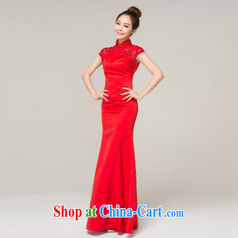 Recall that the red makeup, for package shoulder red long bridal wedding dresses Chinese spring and summer retro crowsfoot bows dress Q 13,619 red XL, recalling that the red makeup, shopping on the Internet