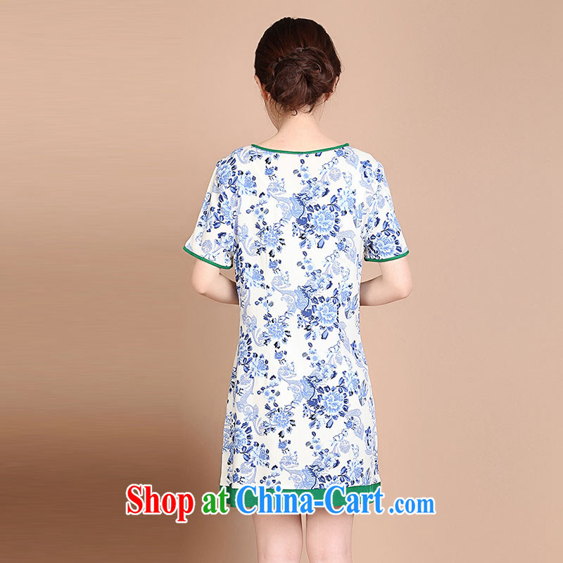 HYMN Sodom and her mother figure boxed loose the code summer new retro Tang wind cotton thick stamp high quality dresses black XXL Hymn, Sodom and Pratt, shopping on the Internet