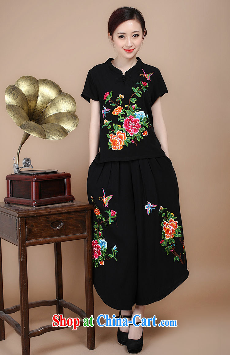 HYMN Sodom and Pratt, Tang with summer T-shirt retro embroidery t-shirt larger units the National wind loose T-shirts female black XXXL pictures, price, brand platters! Elections are good character, the national distribution, so why buy now enjoy more preferential! Health