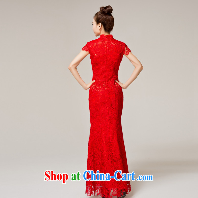 Recall that the red makeup bridal dresses spring and summer bridal toast clothing wedding dress red long lace antique dresses Q 13,614 red XL, recalling that the red makeup, shopping on the Internet